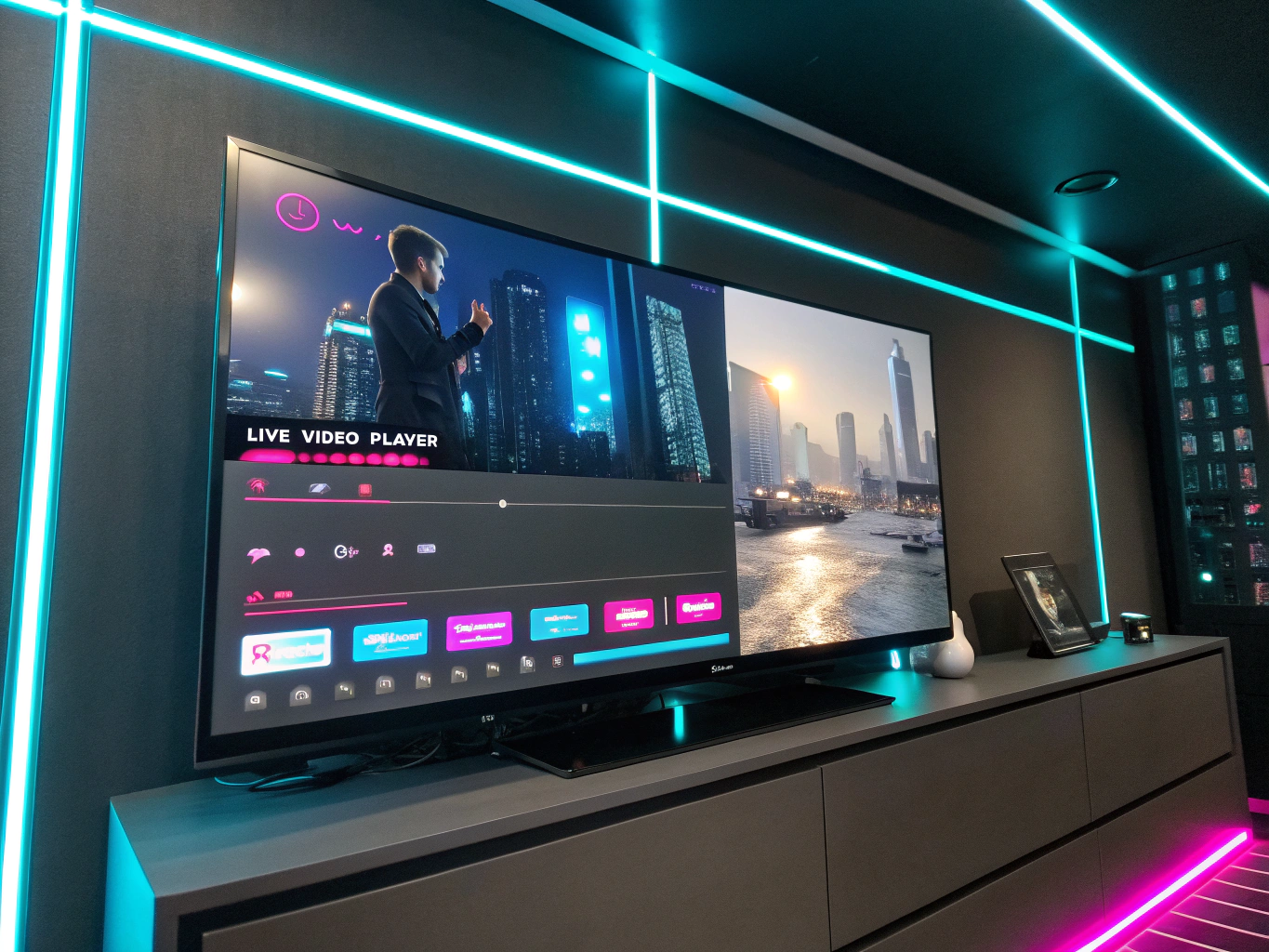 Interactive video production dashboard with settings